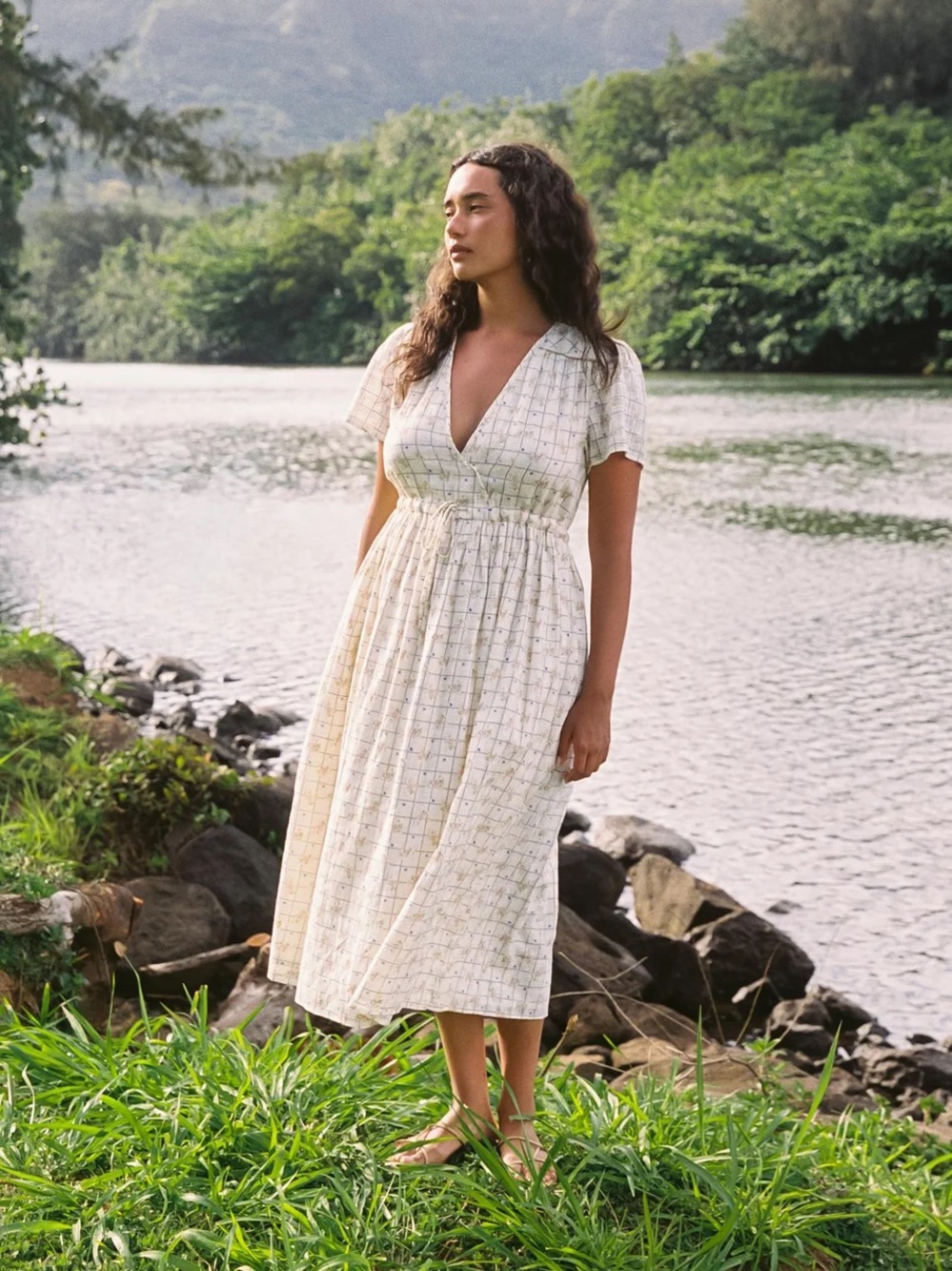 Christy Dawn The Dawn Dress Size Petite Medium Rose Trellis Organic Cotton NWT